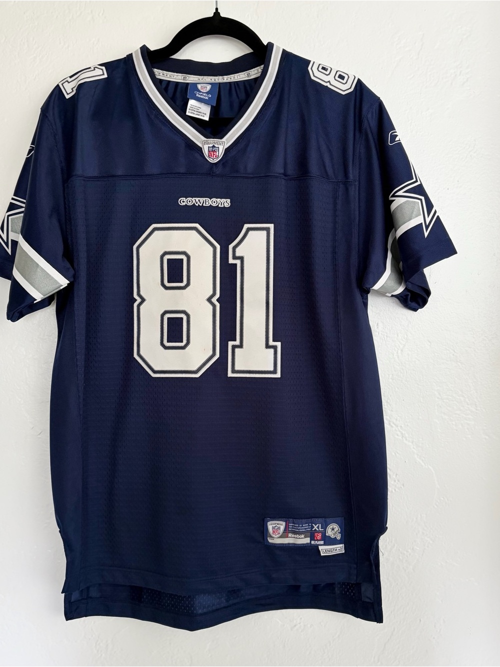 Reebok Terrell Owens #81 Dallas Cowboys Stitched NFL Jersey Size XL Length +2